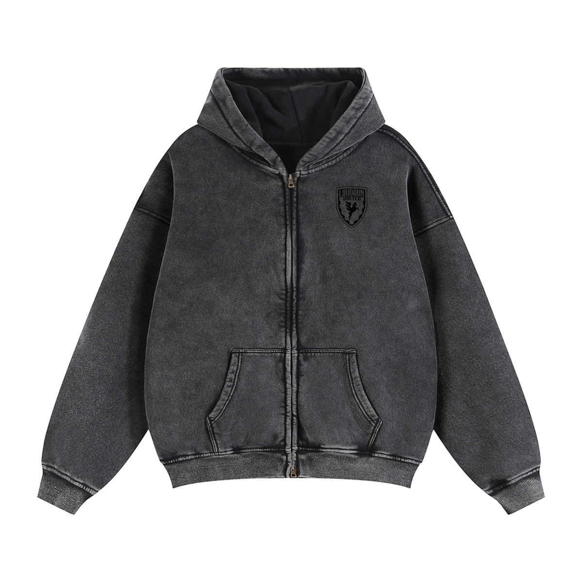 Zip-Through Boxy Fleece Hoodie