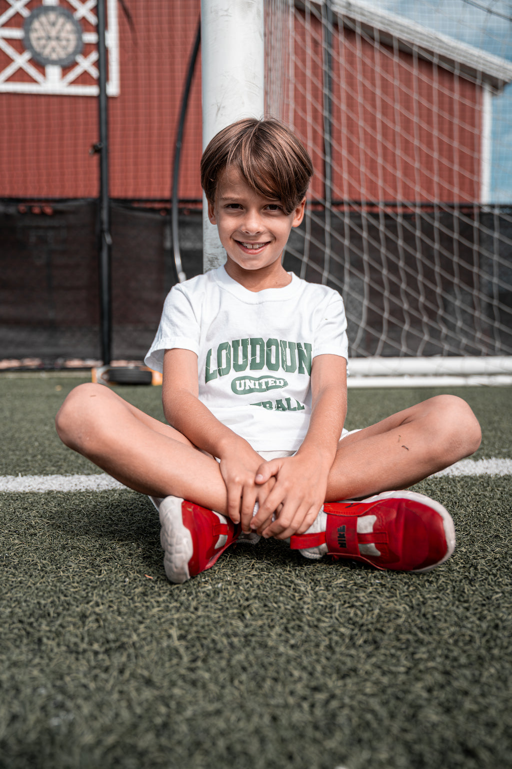 Youth White & Green Campus Tee