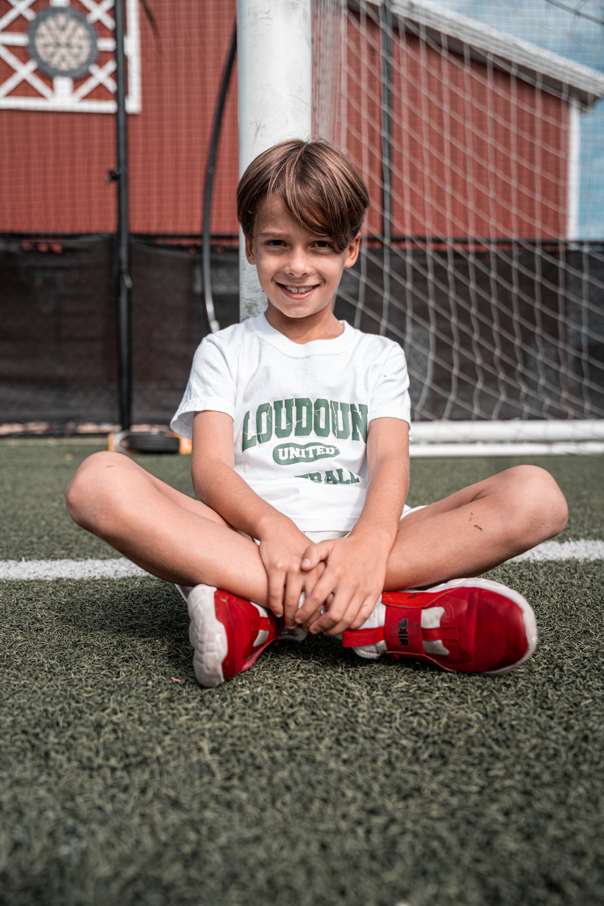 Youth White & Green Campus Tee
