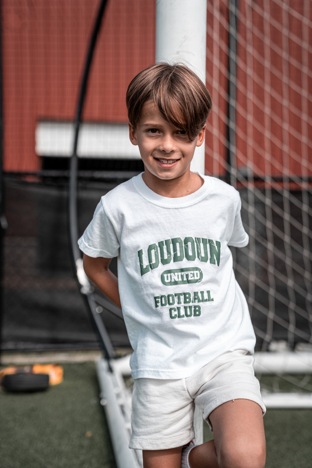 Youth White & Green Campus Tee
