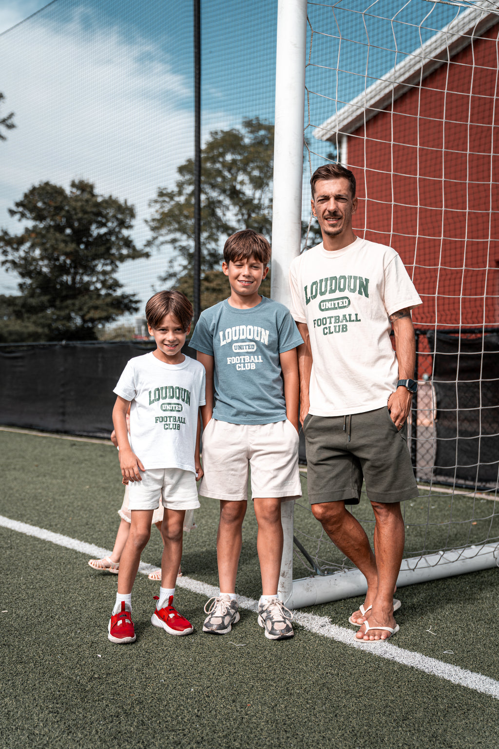 Youth White & Green Campus Tee