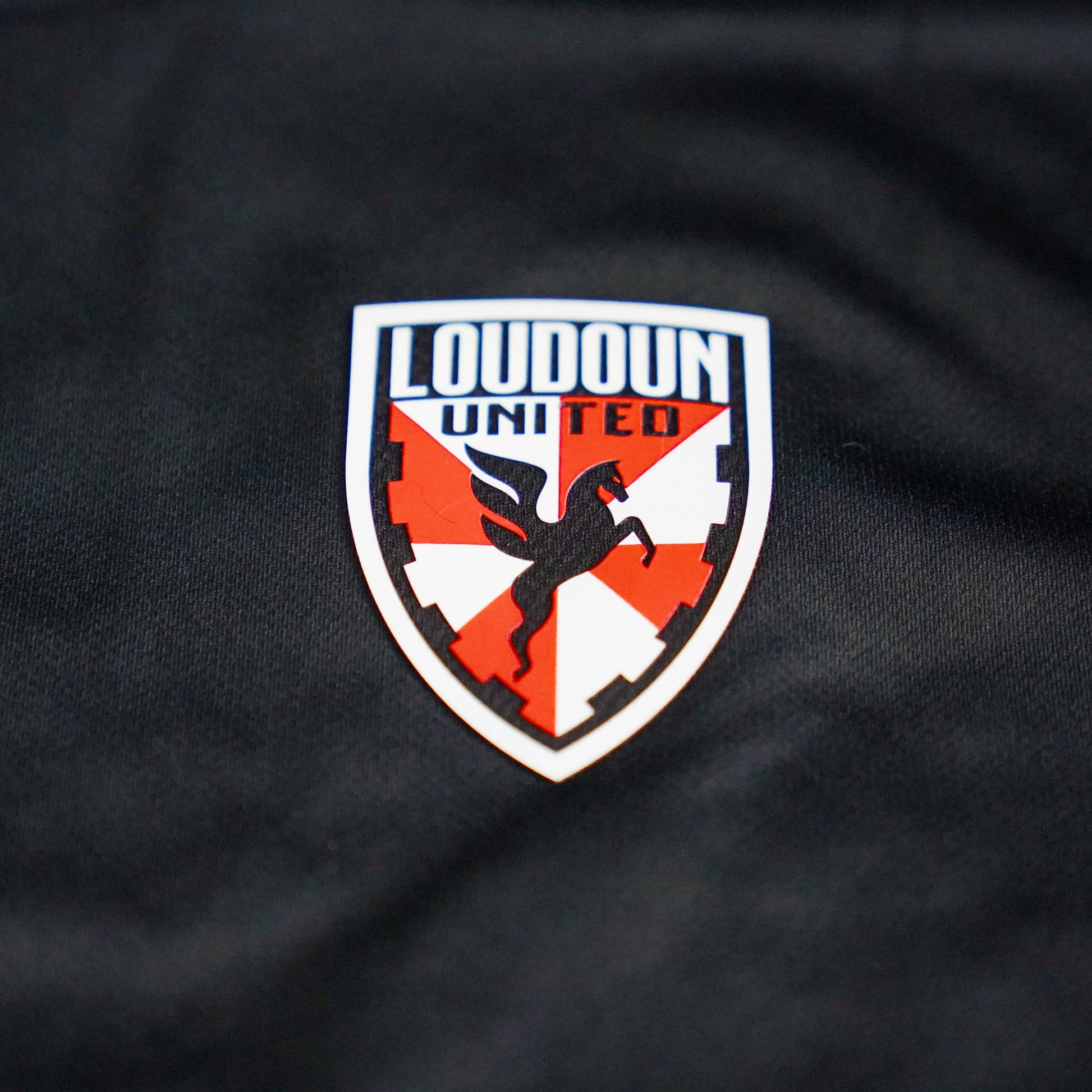 Logo of Loudoun United on a black background
