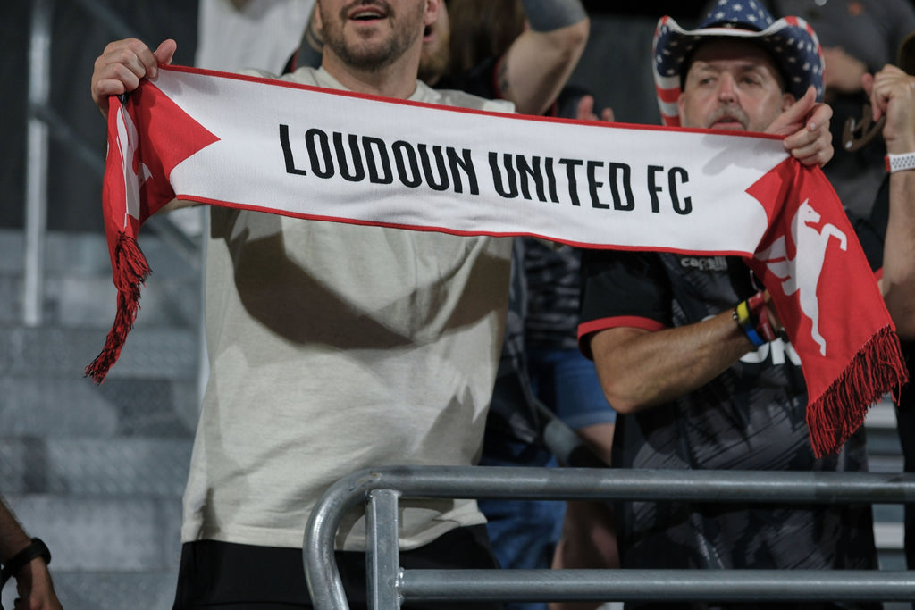 Red & White Loudoun United Woven Scarf