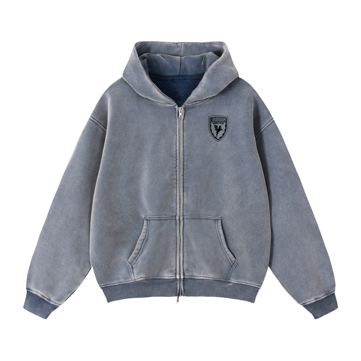 Zip-Through Boxy Fleece Hoodie