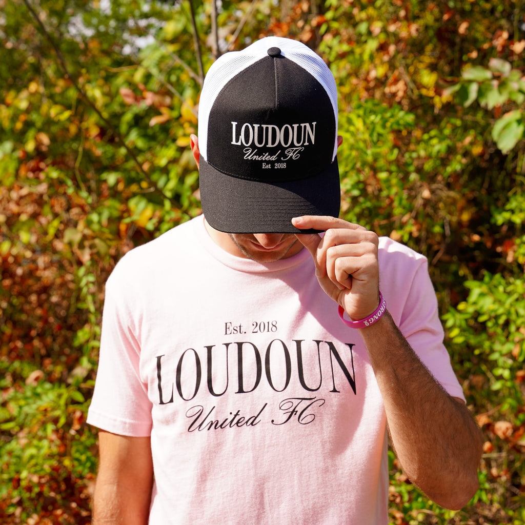 Loudoun United Black & White Trucker Cap
