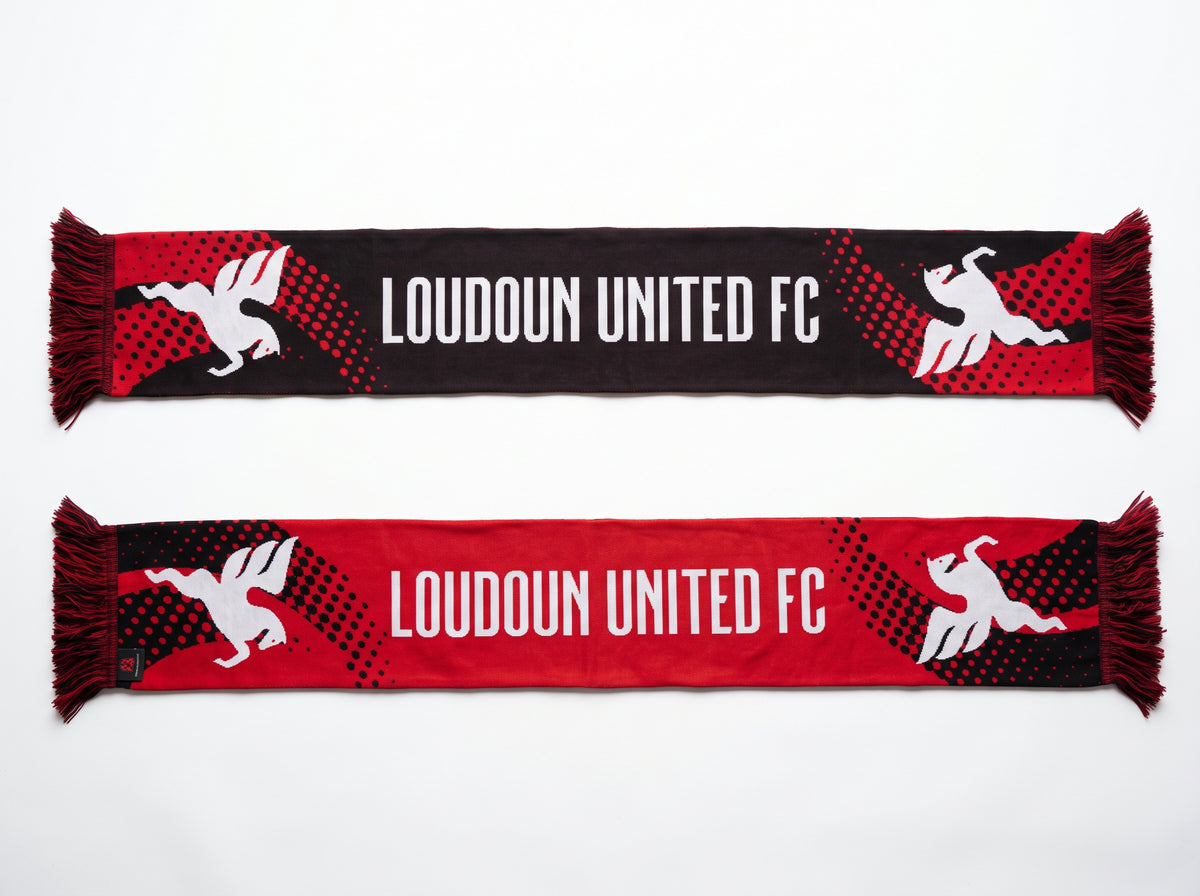 Loudoun United FC Red and Black Summer Scarf