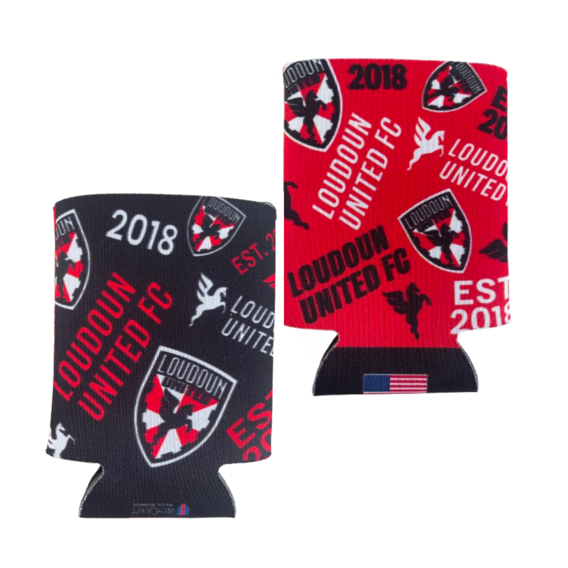 Loudoun United Red & Black Koozie