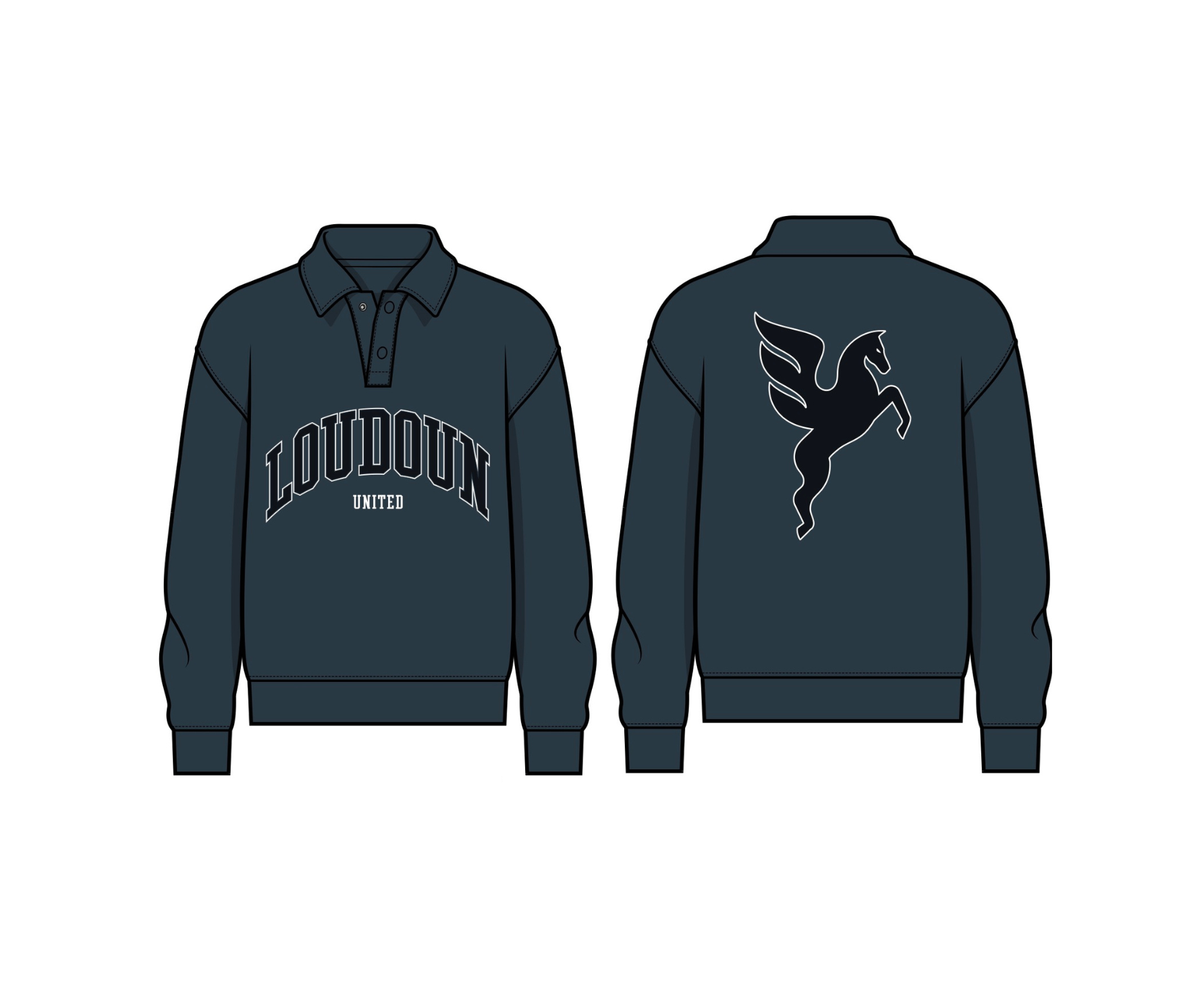 Charcoal Pegasus Rugger Sweater