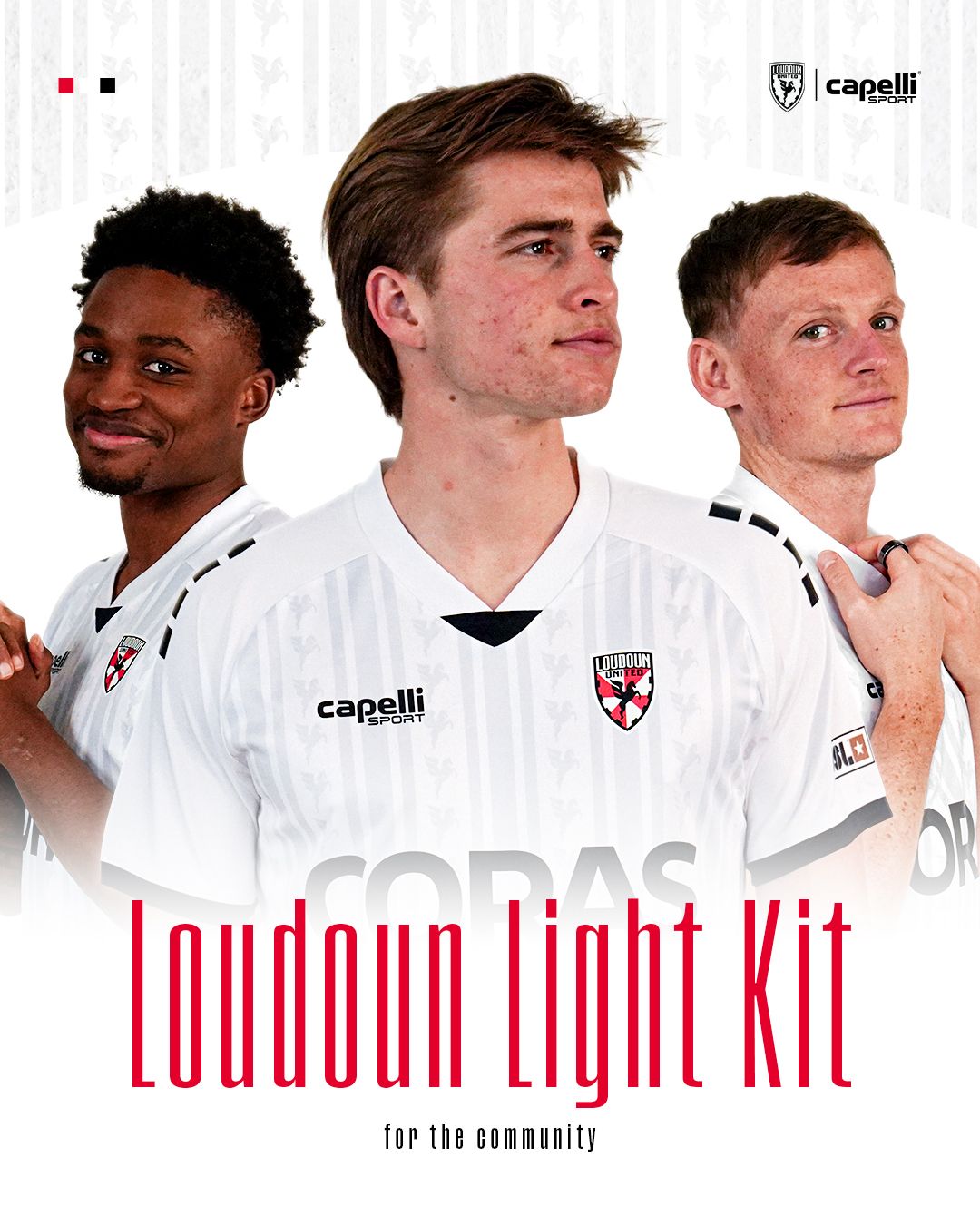 Youth Loudoun United FC Light Kit Soccer Jersey - Official White USL Championship Jersey