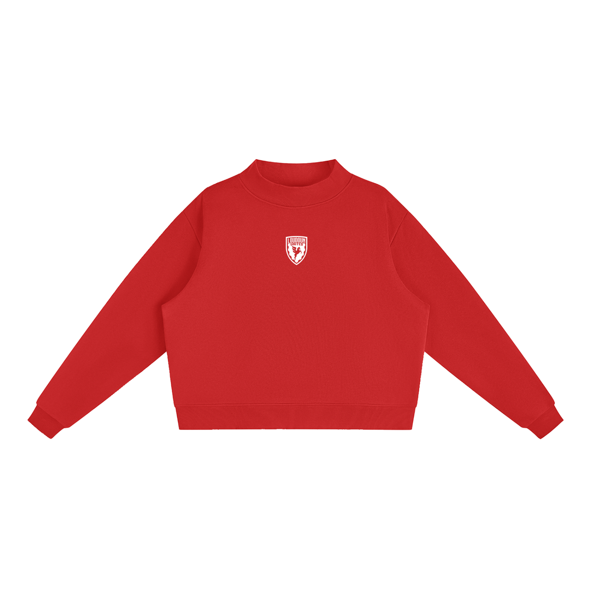Loudoun United FC Red Essential Crest Mockneck