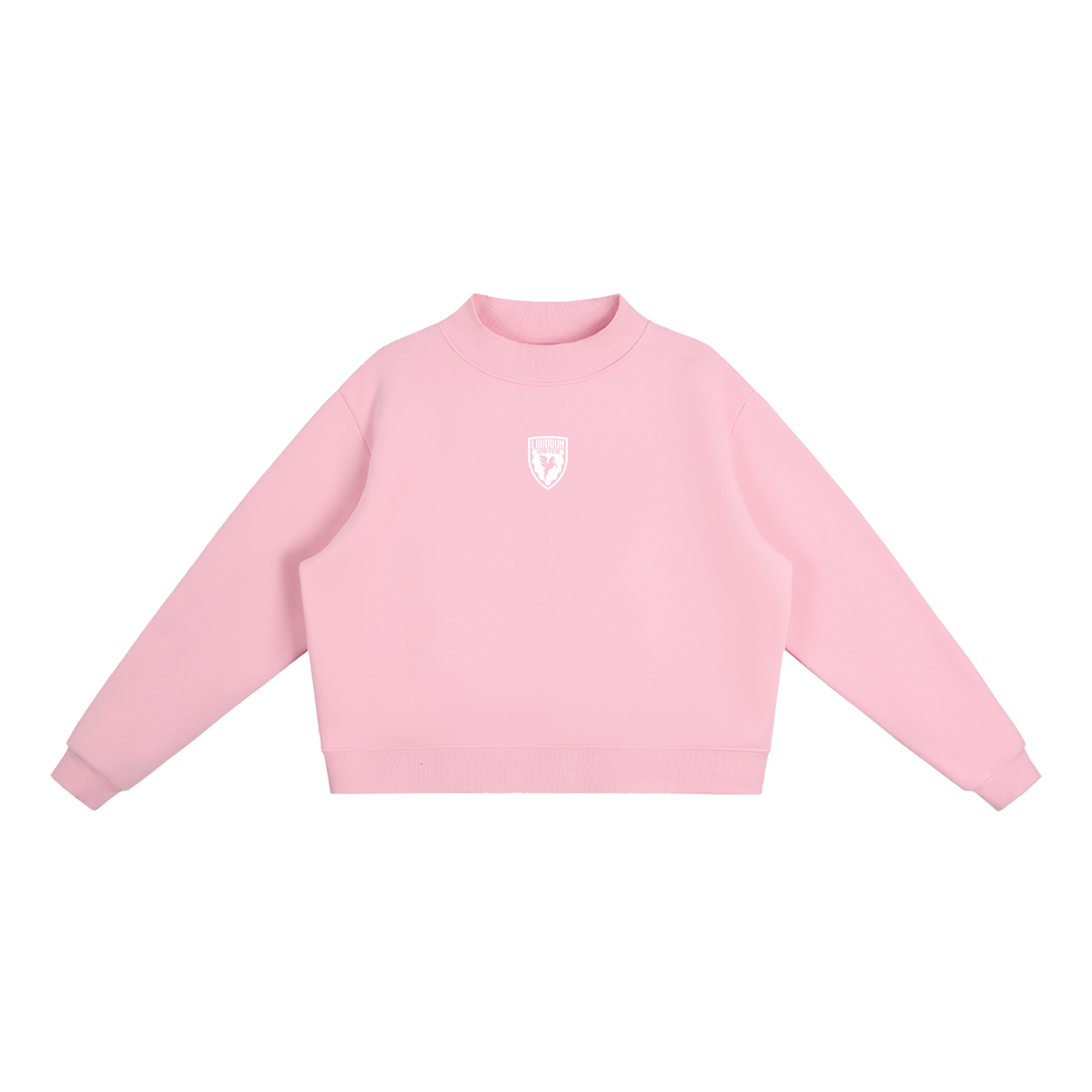 Loudoun United FC Pink Essential Crest Mockneck
