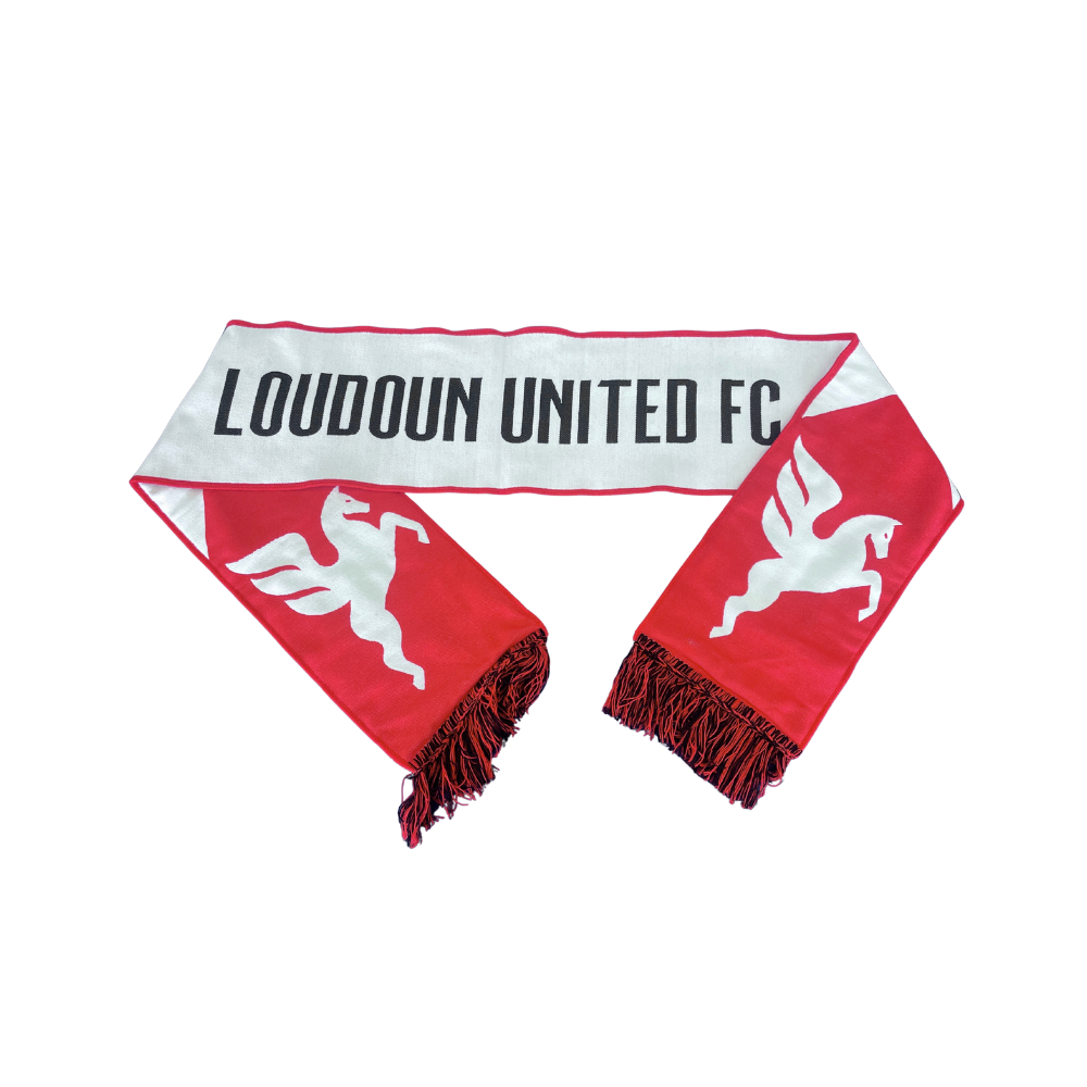 Red & White Loudoun United Woven Scarf